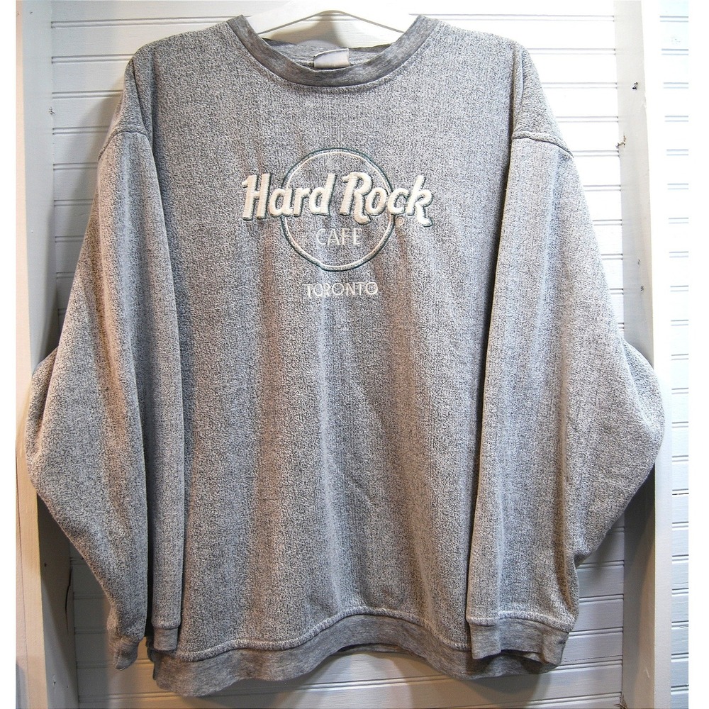 Vintage Hard Rock Cafe TORONTO Crewneck Sweatshirt Size XL Heather Gray